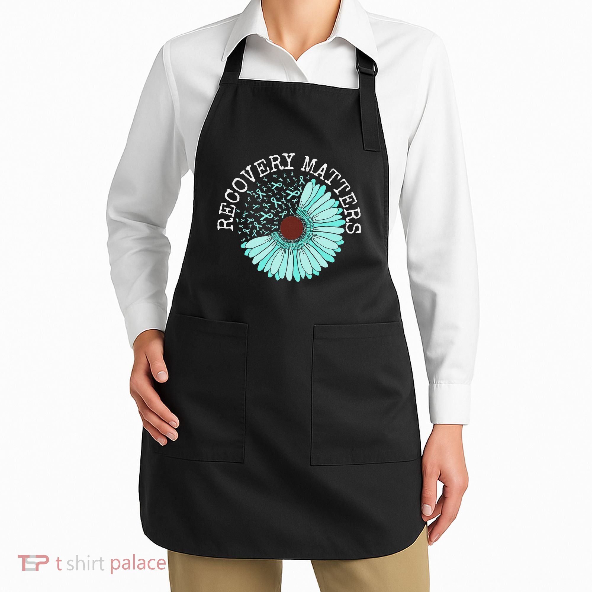 Recovery Matters Drug Alcohol Awareness Addiction Ribbon Apron