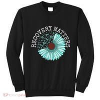 Recovery Matters Drug Alcohol Awareness Addiction Ribbon Sweatshirt thumb 0