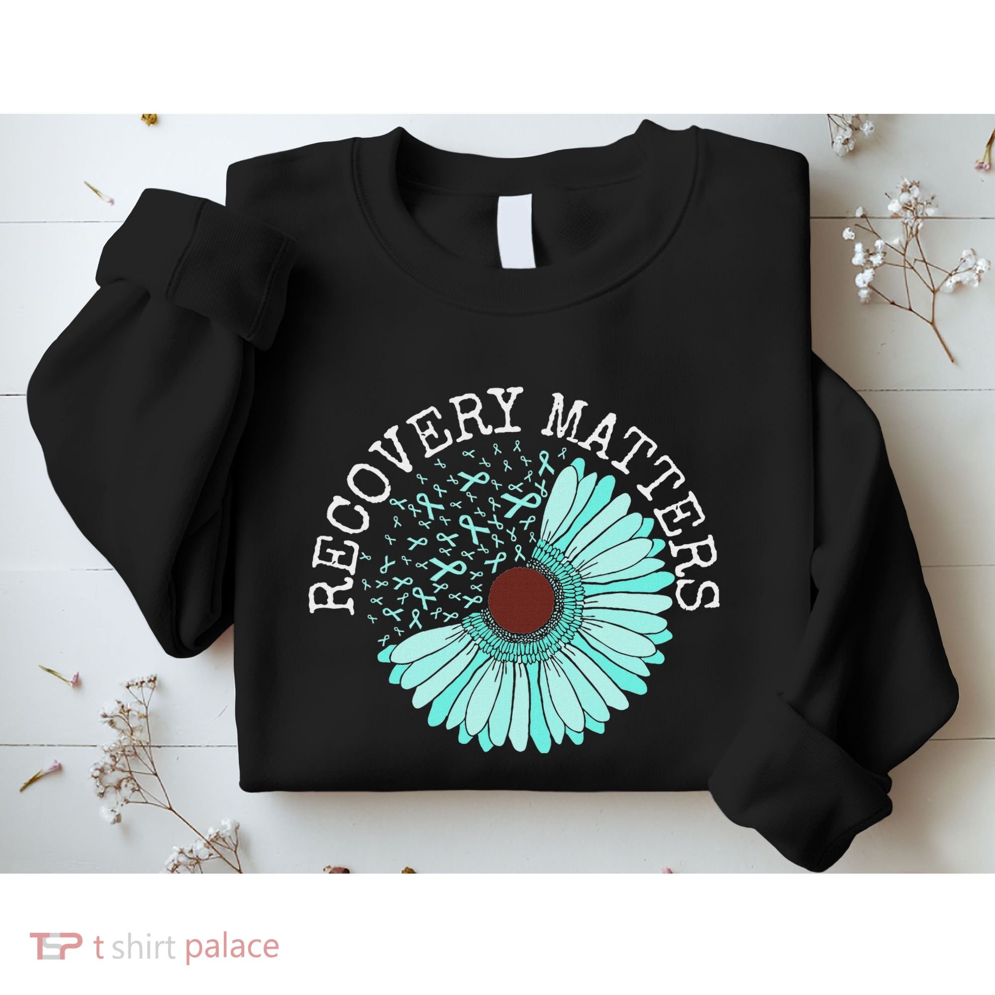 Recovery Matters Drug Alcohol Awareness Addiction Ribbon Sweatshirt