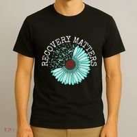 Recovery Matters Drug Alcohol Awareness Addiction Ribbon T-Shirt thumb 3