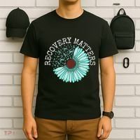 Recovery Matters Drug Alcohol Awareness Addiction Ribbon T-Shirt thumb 6