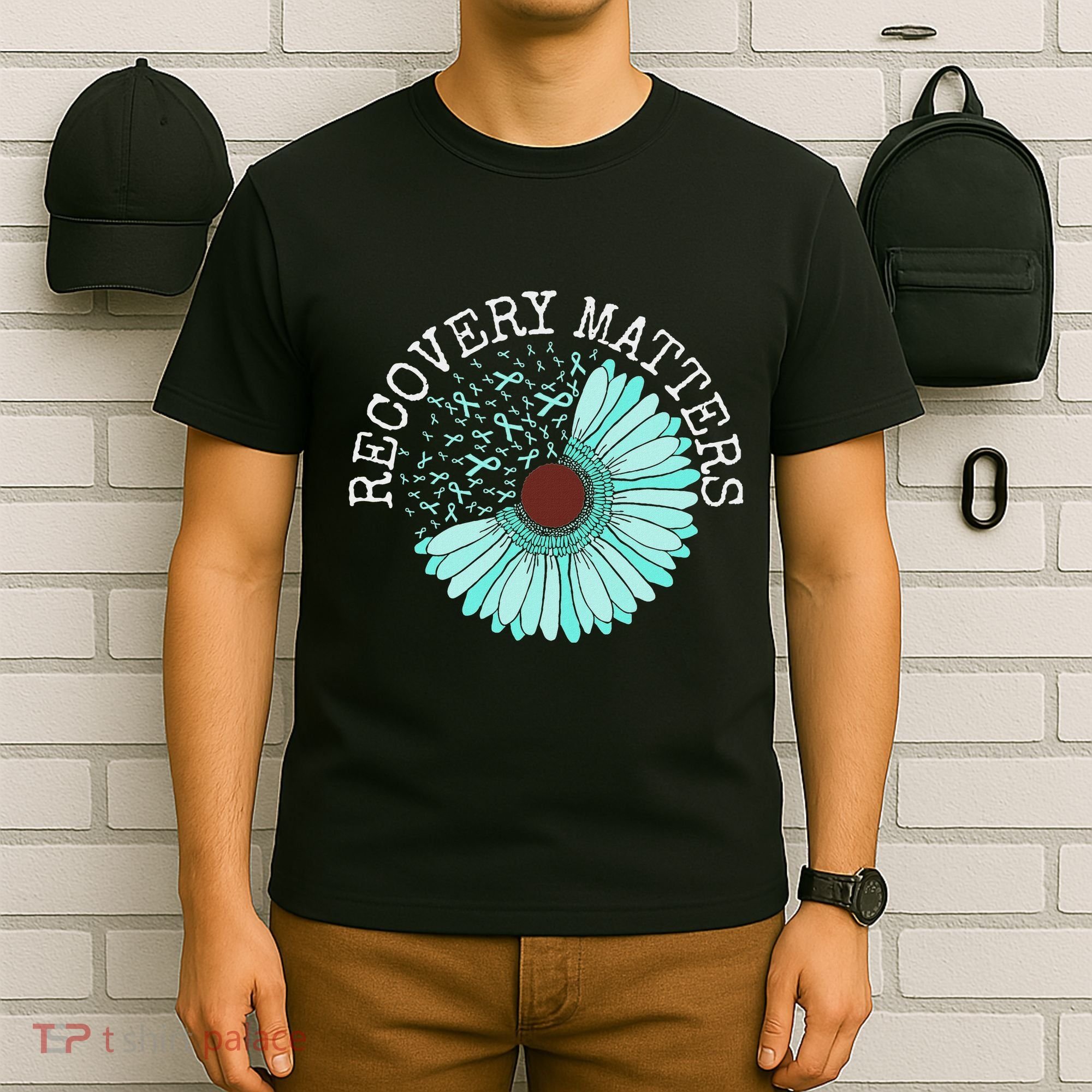 Recovery Matters Drug Alcohol Awareness Addiction Ribbon T-Shirt