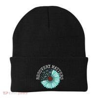 Recovery Matters Drug Alcohol Awareness Addiction Ribbon Beanie thumb 0