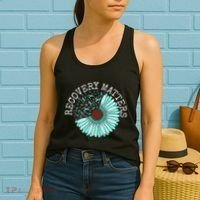 Recovery Matters Drug Alcohol Awareness Addiction Ribbon Women's Tank Top thumb 2