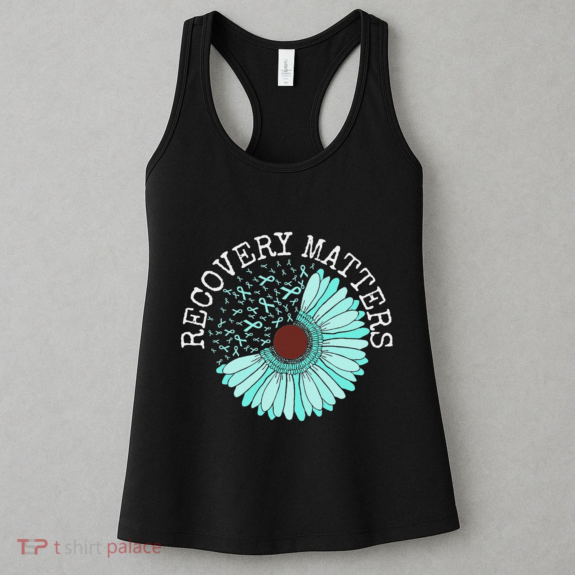 Recovery Matters Drug Alcohol Awareness Addiction Ribbon Women's Tank Top