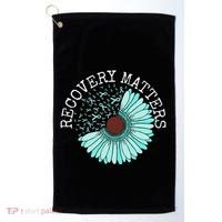 Recovery Matters Drug Alcohol Awareness Addiction Ribbon Golf Towel thumb 0