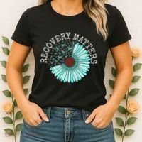 Recovery Matters Drug Alcohol Awareness Addiction Ribbon Women's T-Shirt thumb 2