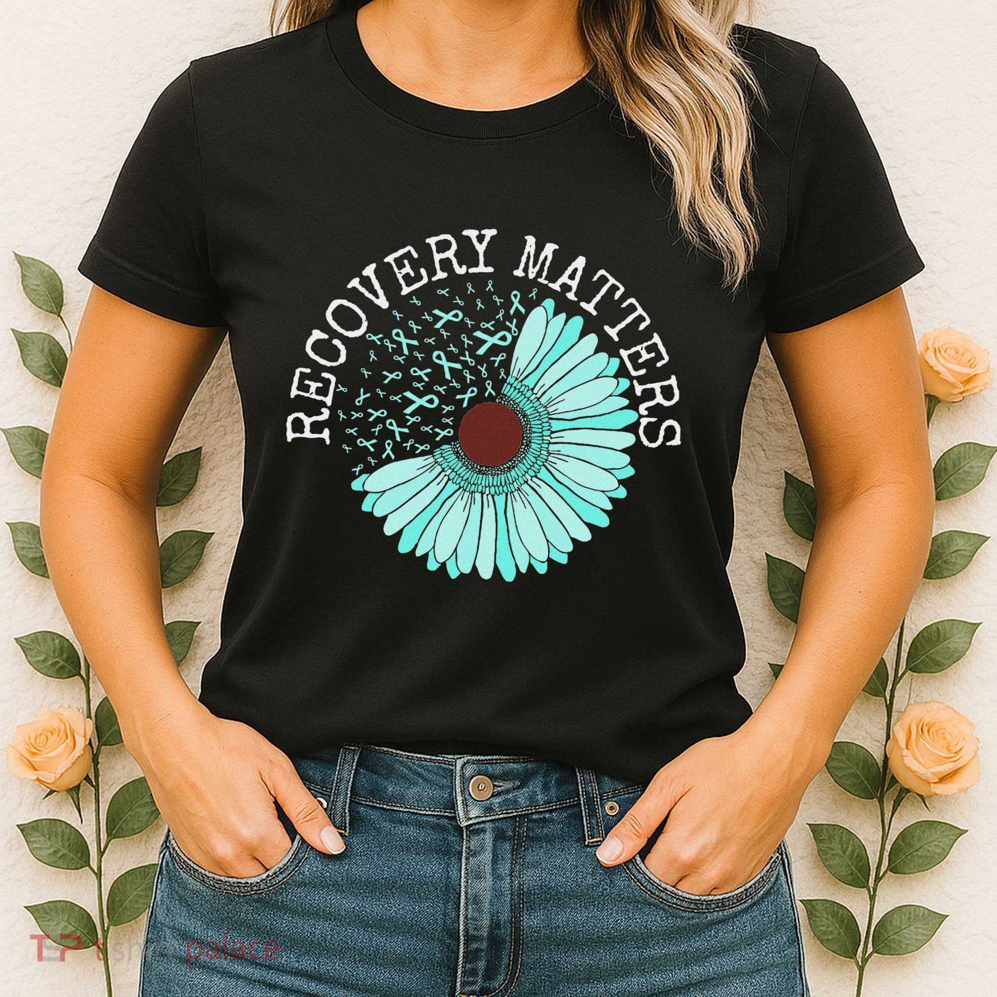 Recovery Matters Drug Alcohol Awareness Addiction Ribbon Women's T-Shirt