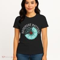 Recovery Matters Drug Alcohol Awareness Addiction Ribbon Women's T-Shirt thumb 4