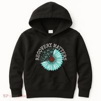 Recovery Matters Drug Alcohol Awareness Addiction Ribbon Kids Hoodie thumb 0