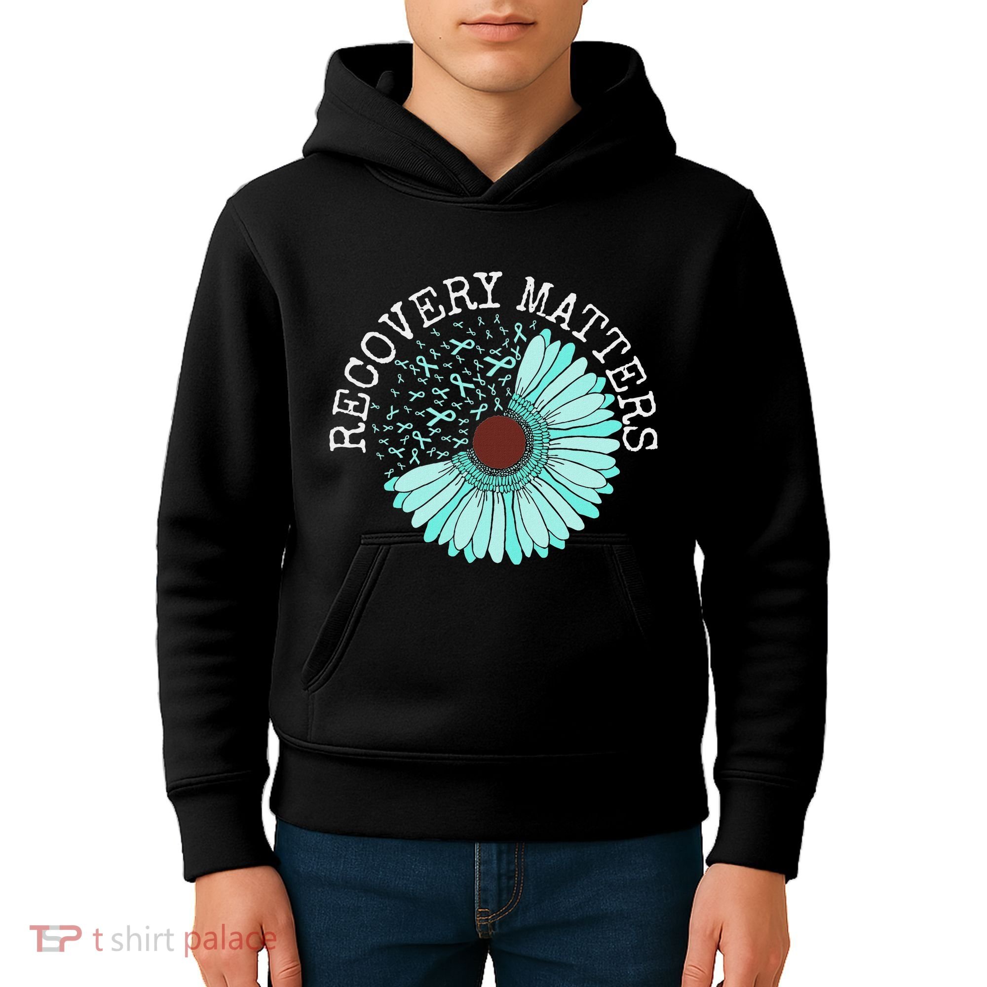 Recovery Matters Drug Alcohol Awareness Addiction Ribbon Kids Hoodie