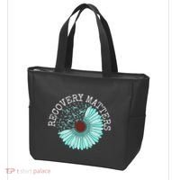 Recovery Matters Drug Alcohol Awareness Addiction Ribbon Tote Bag thumb 3