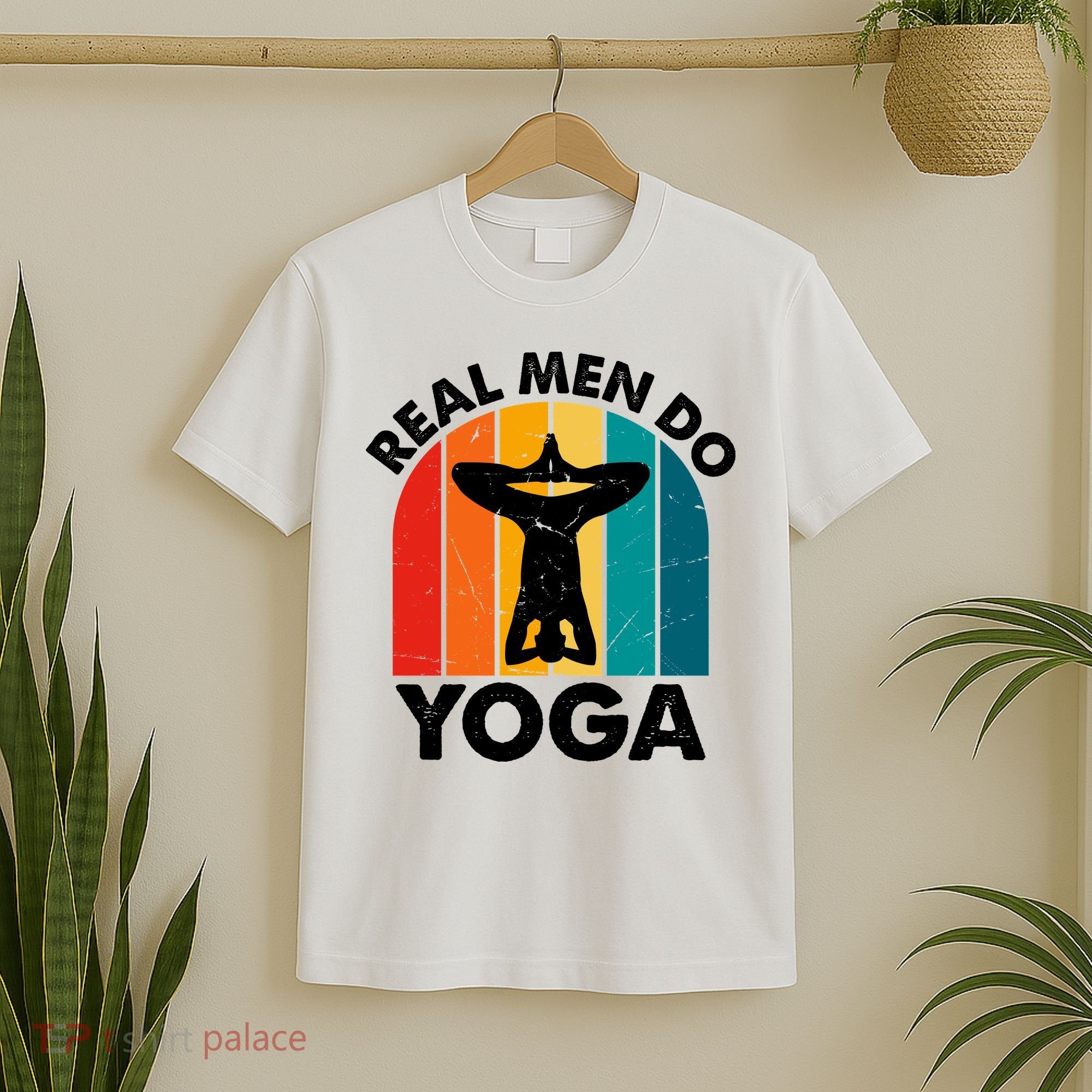 Real Men Do Yoga Retro Vintage | Gift For Father's Day And Yoga Lovers T-Shirt