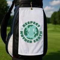 Respect Mother Earth Planet Golf Towel thumb 2