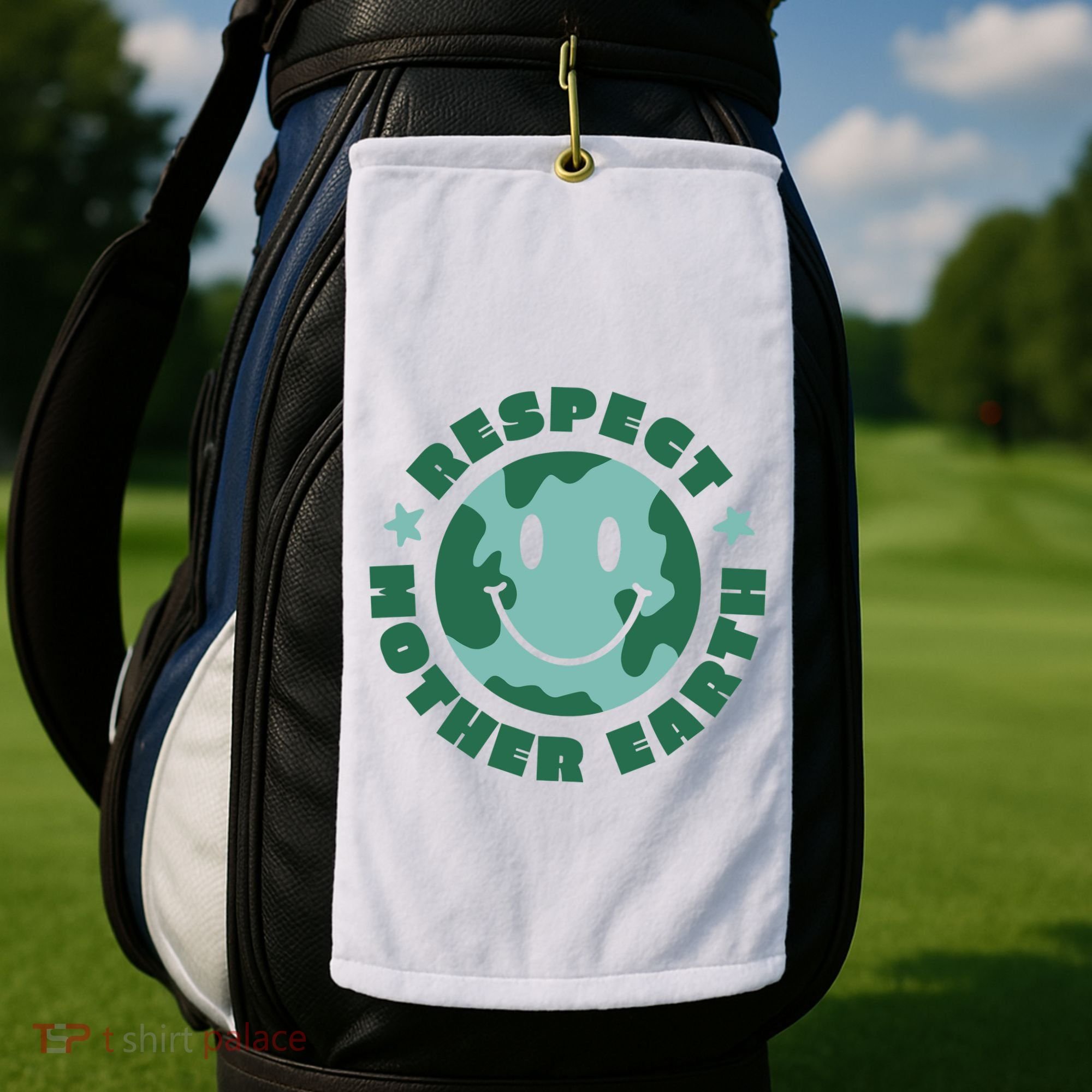 Respect Mother Earth Planet Golf Towel