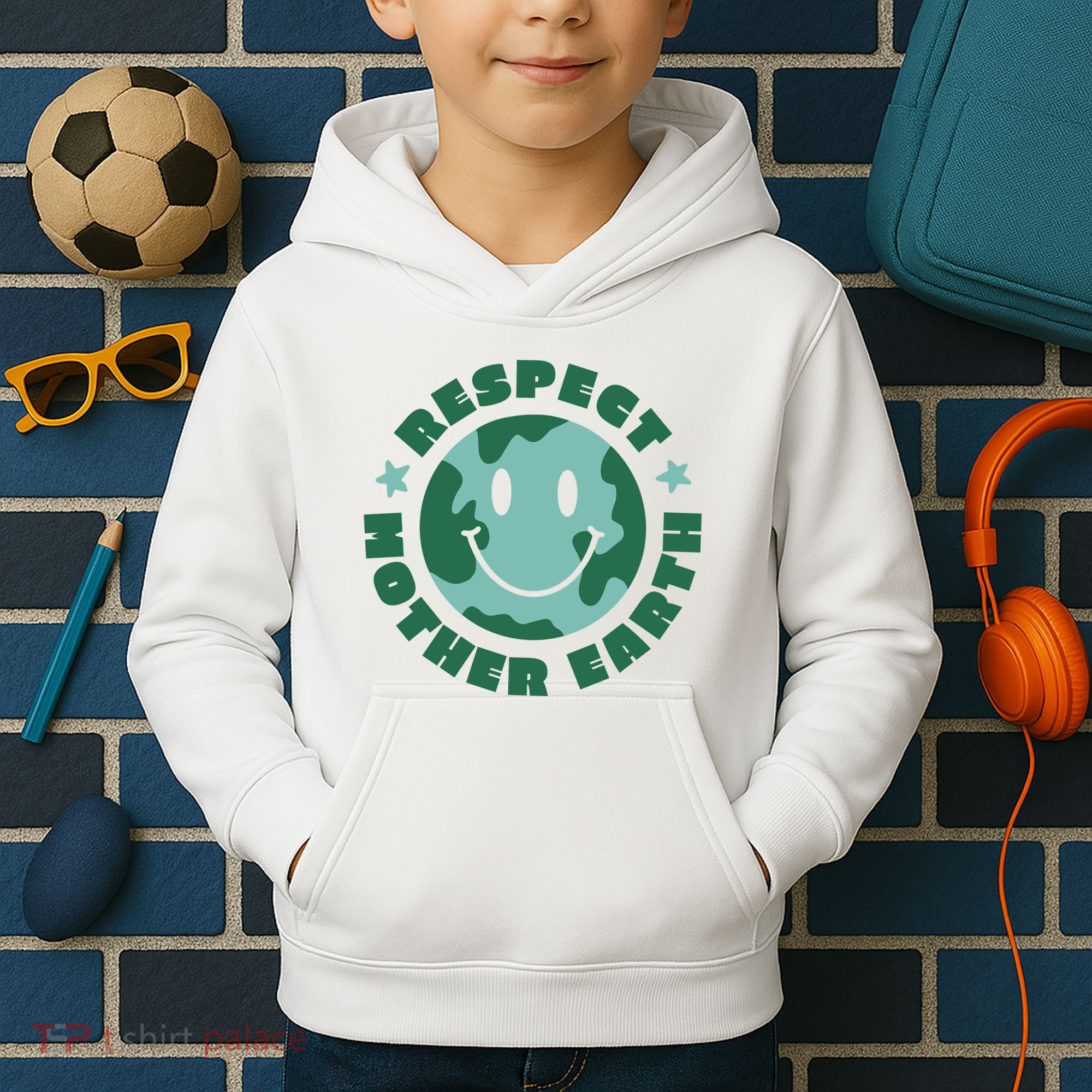 Respect Mother Earth Planet Kids Hoodie
