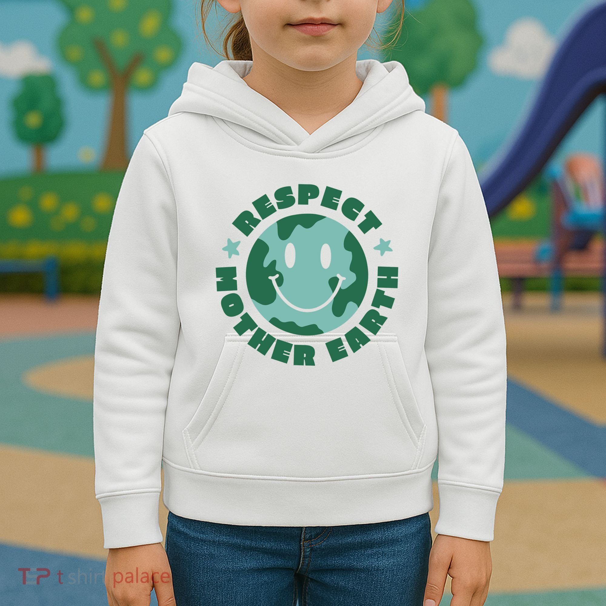 Respect Mother Earth Planet Kids Hoodie