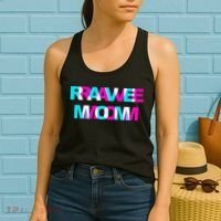 Rave Mom Edm Music Festival Mother Optical Illusion Trippy Women's Tank Top thumb 2