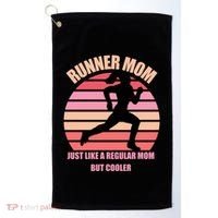 Runner Mom Funny Marathon Running Jogging Mothers Day Gift Golf Towel thumb 0