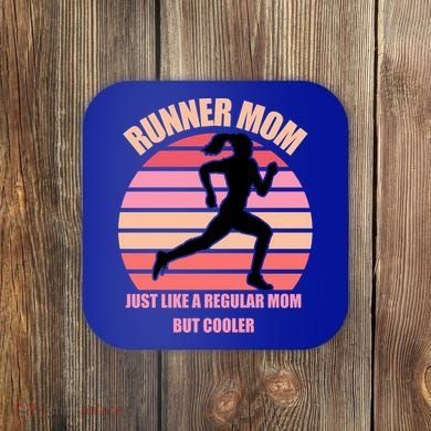 Runner Mom Funny Marathon Running Jogging Mothers Day Gift Coaster