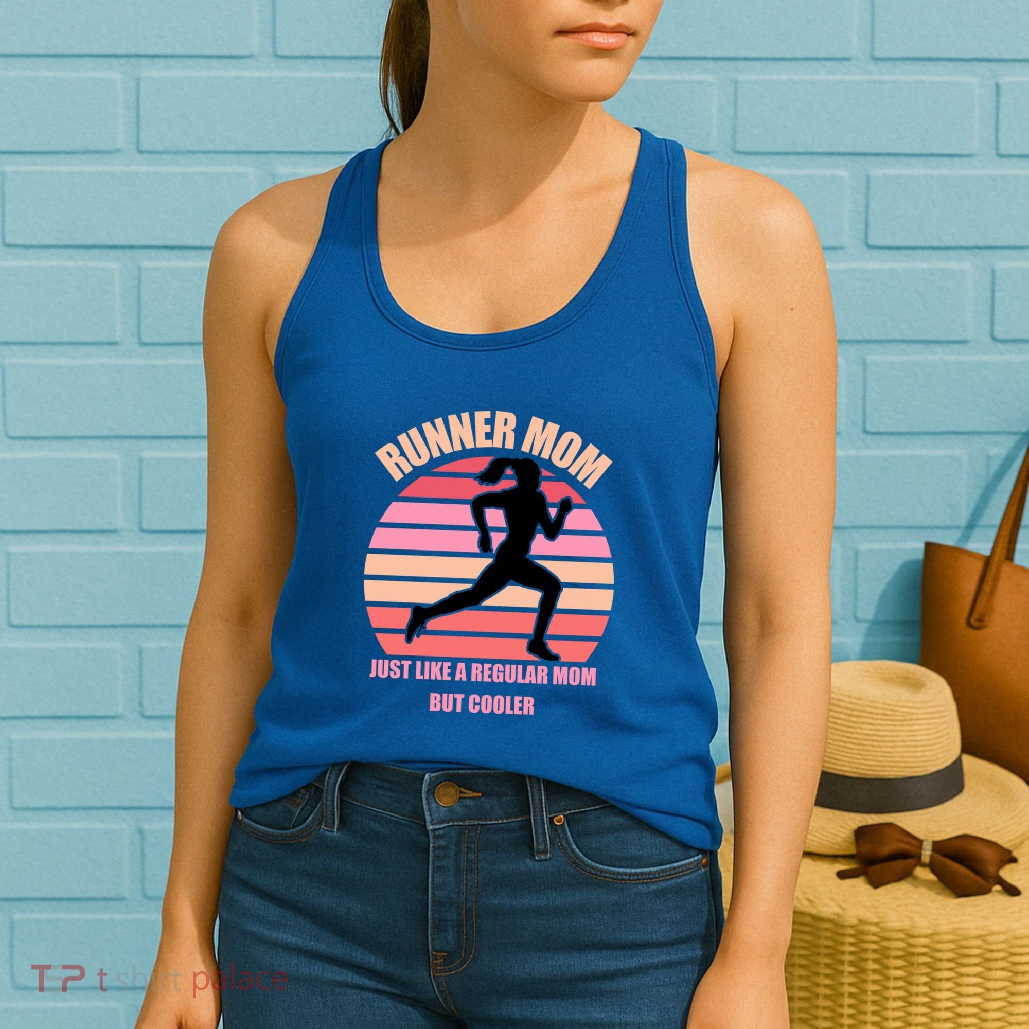 Runner Mom Funny Marathon Running Jogging Mothers Day Gift Women's Tank Top