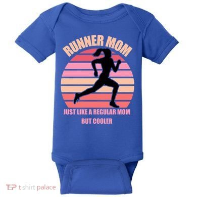 Runner Mom Funny Marathon Running Jogging Mothers Day Gift Baby Bodysuit