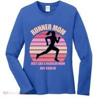 Runner Mom Funny Marathon Running Jogging Mothers Day Gift Women's Long Sleeve Shirt thumb 0