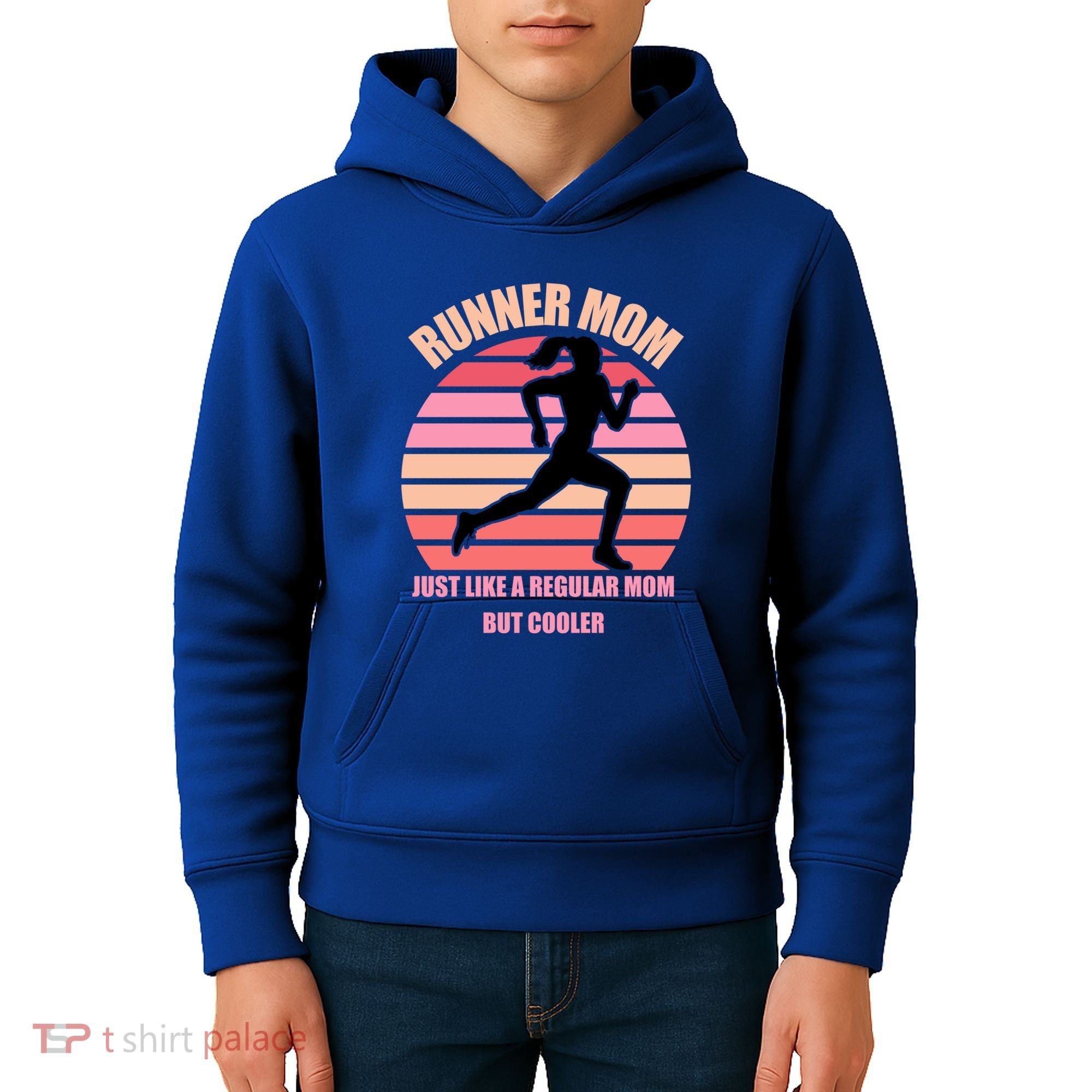 Runner Mom Funny Marathon Running Jogging Mothers Day Gift Kids Hoodie