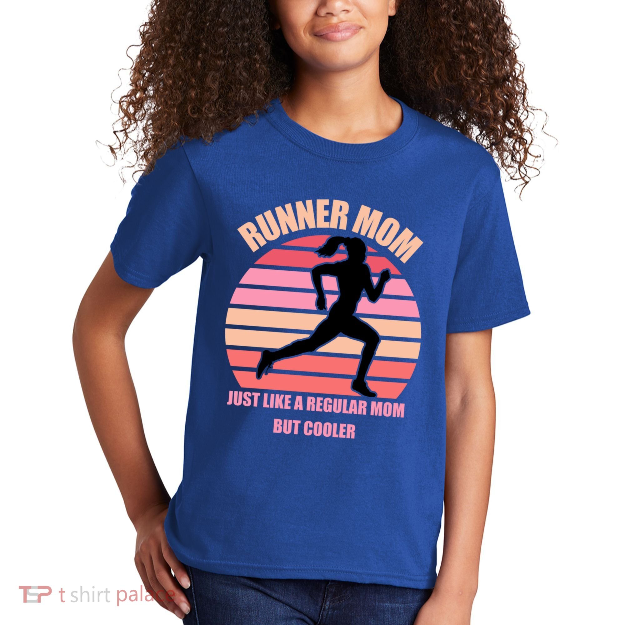 Runner Mom Funny Marathon Running Jogging Mothers Day Gift Kids T-Shirt