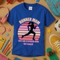 Runner Mom Funny Marathon Running Jogging Mothers Day Gift Kids T-Shirt thumb 3