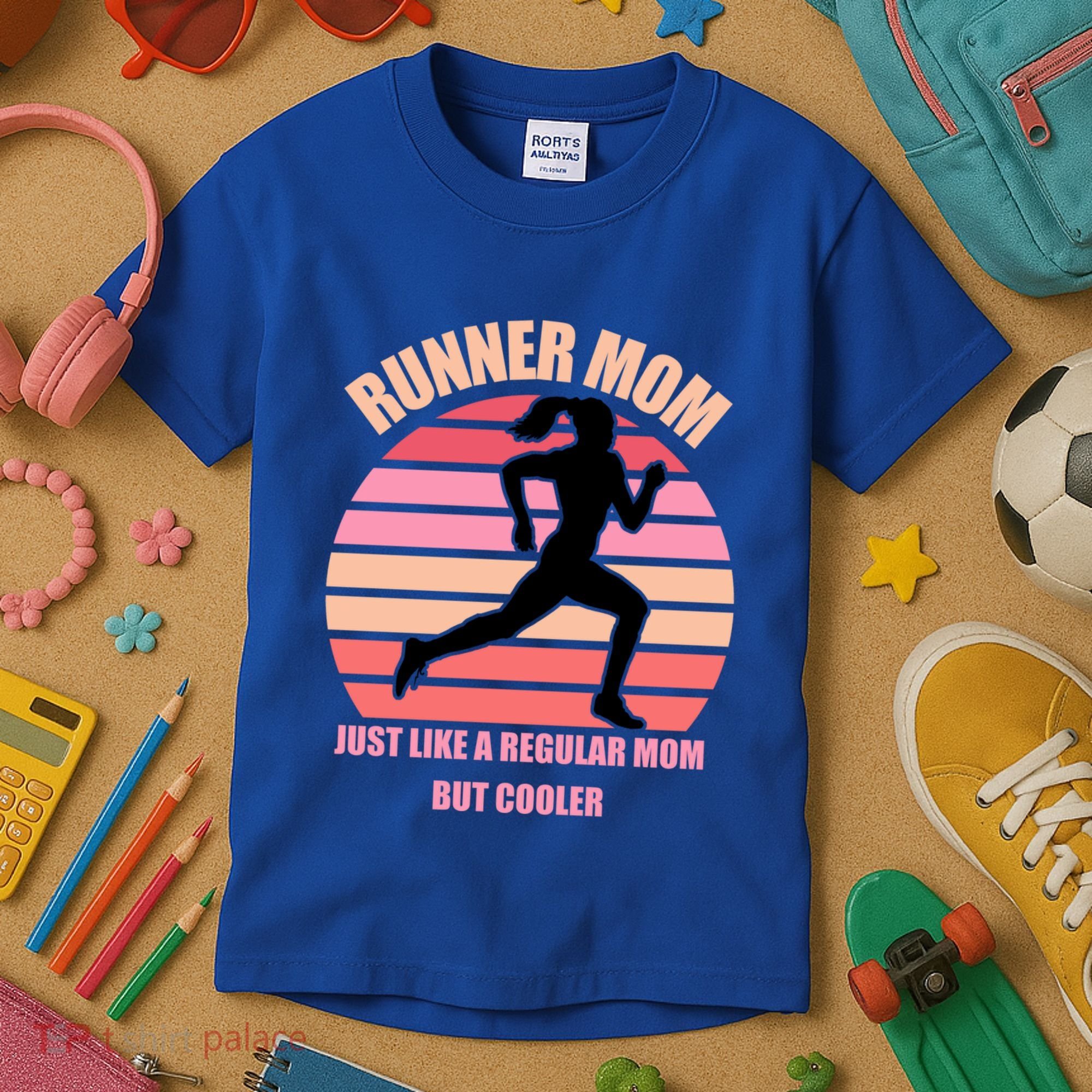 Runner Mom Funny Marathon Running Jogging Mothers Day Gift Kids T-Shirt