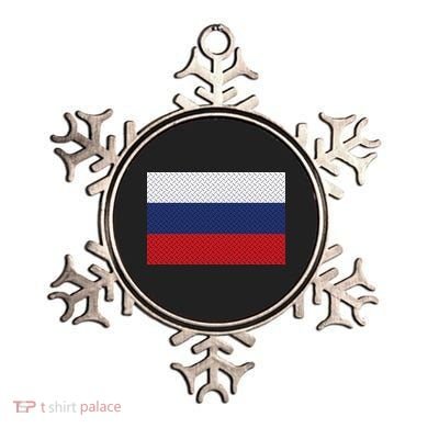 Russian Metal Flag Ornament