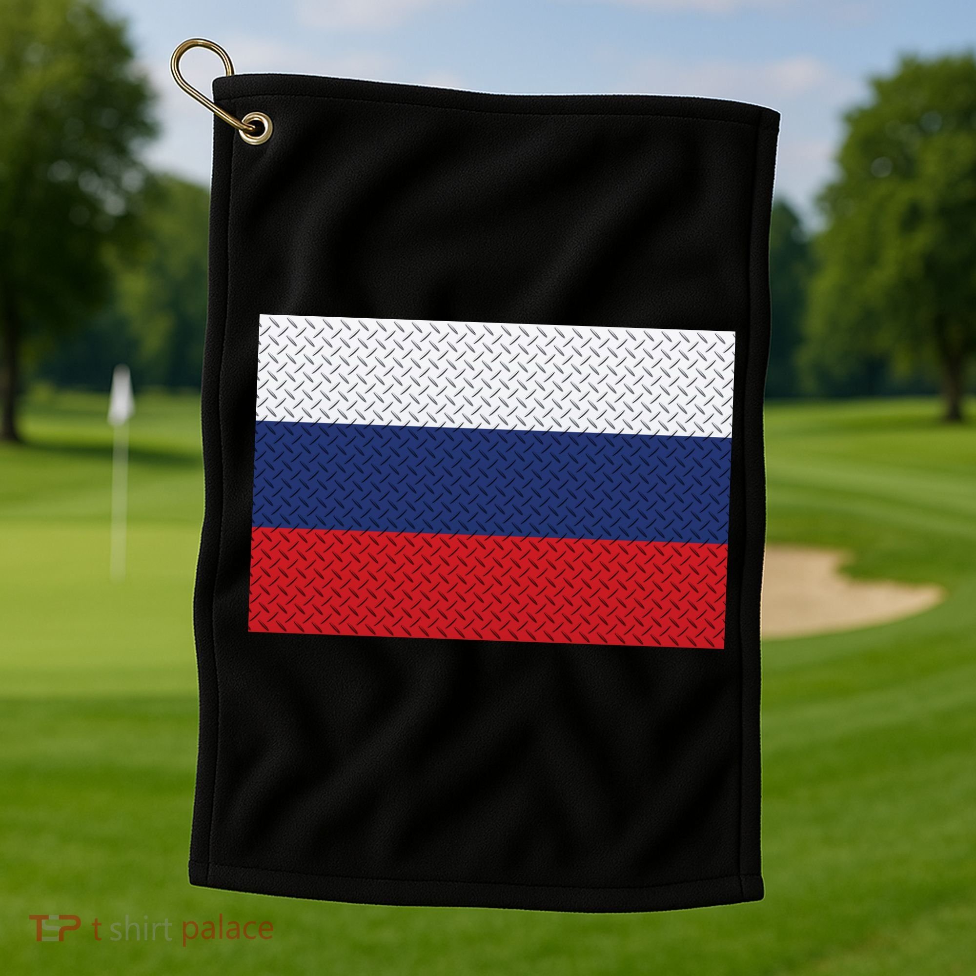 Russian Metal Flag Golf Towel