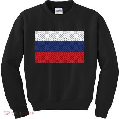Russian Metal Flag Kids Sweatshirt