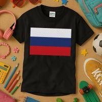 Russian Metal Flag Kids T-Shirt thumb 3