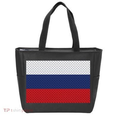 Russian Metal Flag Tote Bag