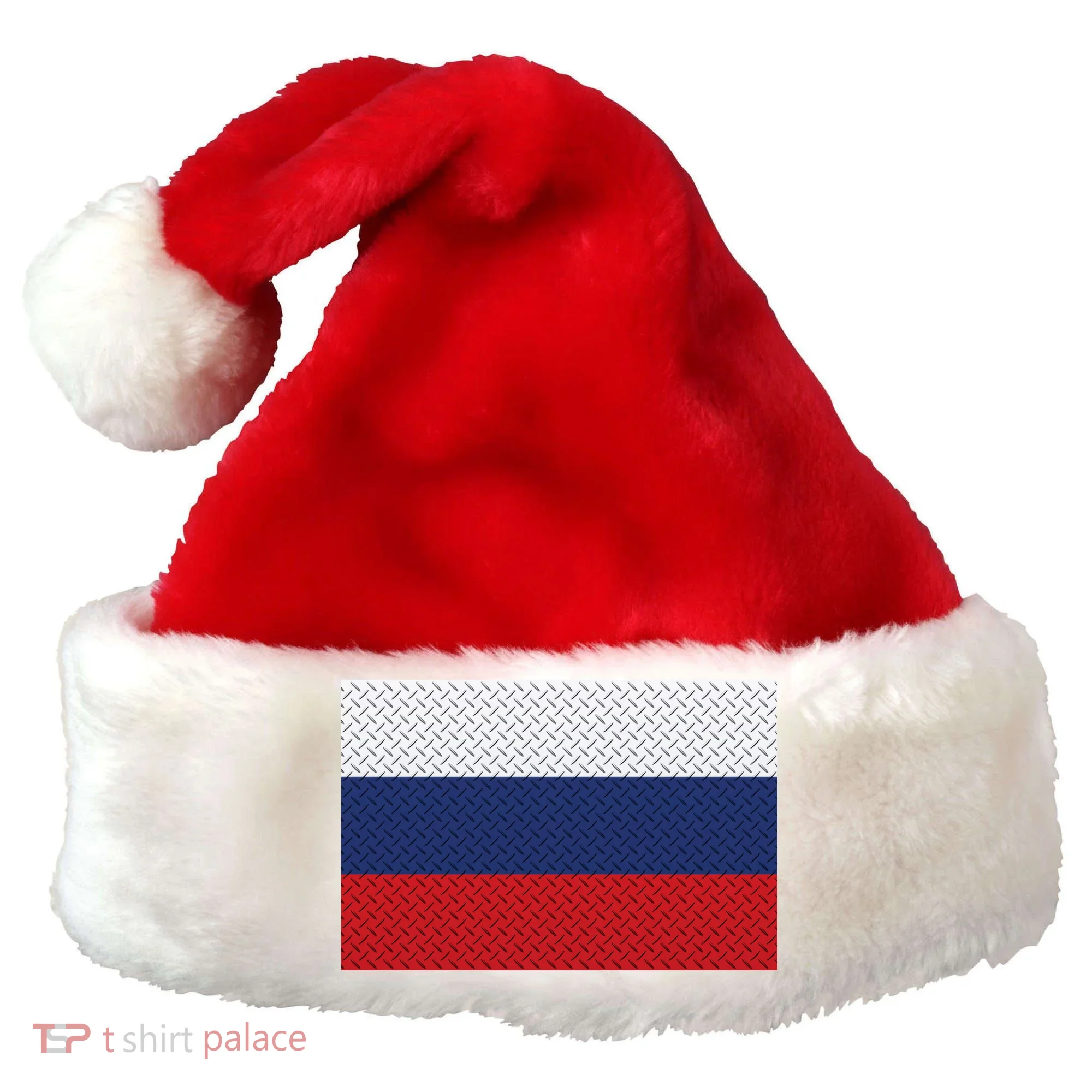 Russian Metal Flag Santa Hat