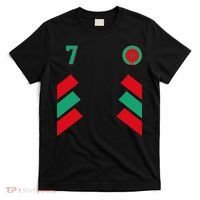 Retro7 Moroccan Football Morocco Soccer Morocco Flag Pullover Hoodie T-Shirt thumb 0