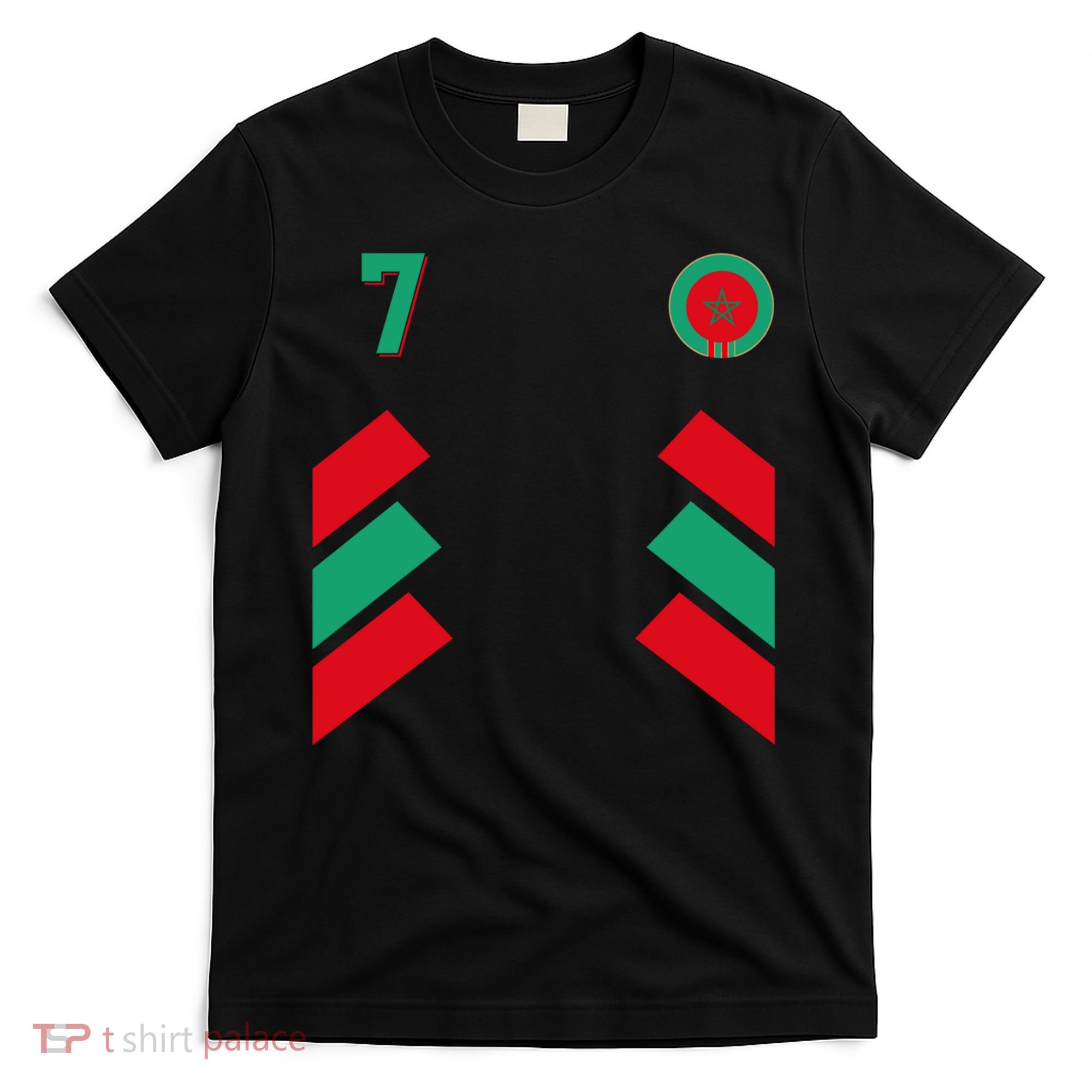 Retro7 Moroccan Football Morocco Soccer Morocco Flag Pullover Hoodie T-Shirt