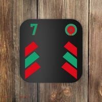 Retro7 Moroccan Football Morocco Soccer Morocco Flag Pullover Hoodie Coaster thumb 0