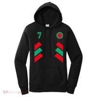 Retro7 Moroccan Football Morocco Soccer Morocco Flag Pullover Hoodie Women's Hoodie thumb 0