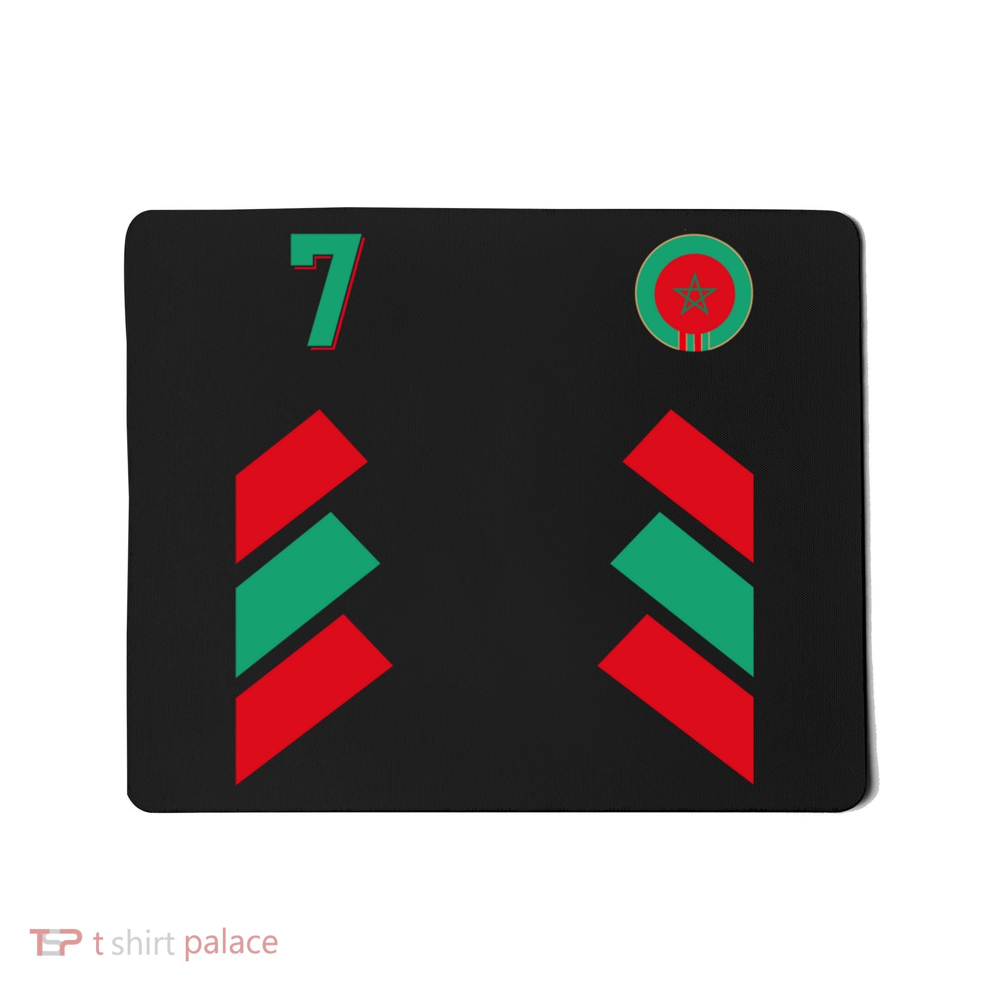 Retro7 Moroccan Football Morocco Soccer Morocco Flag Pullover Hoodie Mousepad