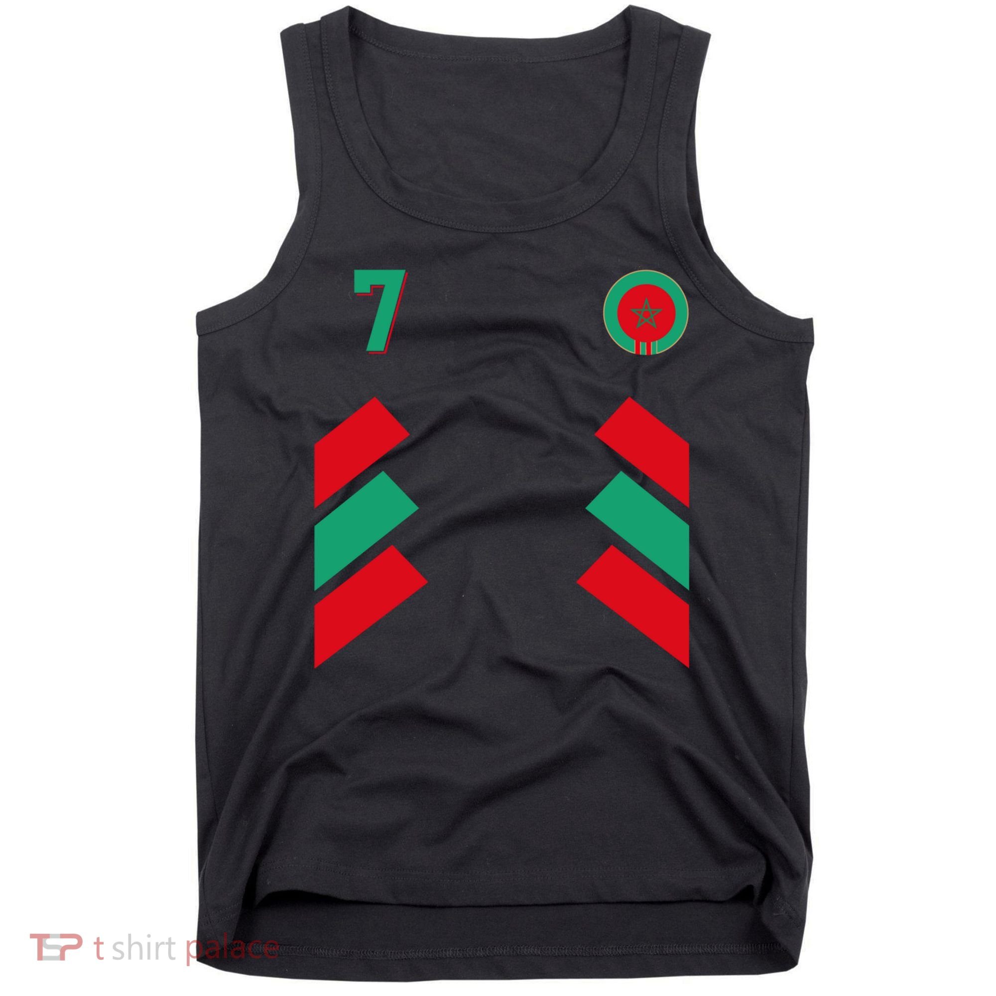 Retro7 Moroccan Football Morocco Soccer Morocco Flag Pullover Hoodie Tank Top
