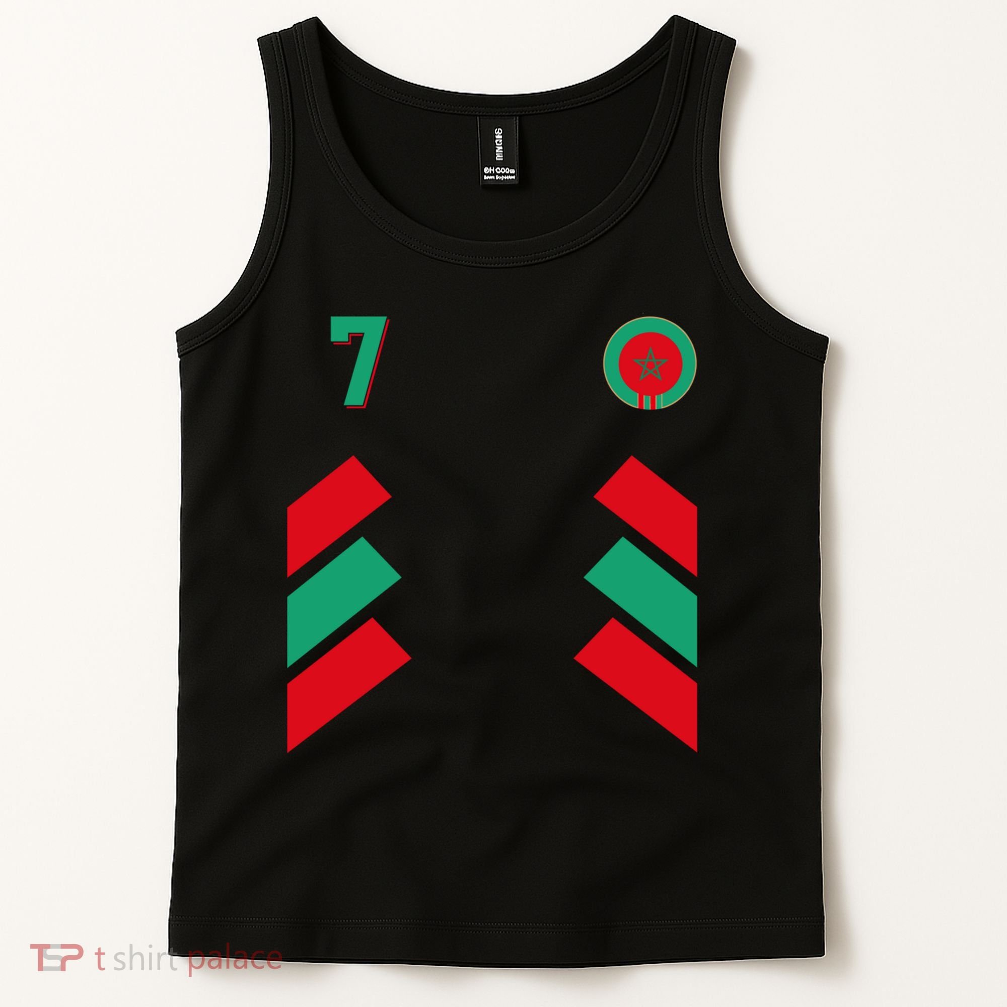 Retro7 Moroccan Football Morocco Soccer Morocco Flag Pullover Hoodie Tank Top