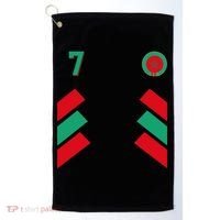 Retro7 Moroccan Football Morocco Soccer Morocco Flag Pullover Hoodie Golf Towel thumb 0