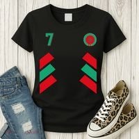 Retro7 Moroccan Football Morocco Soccer Morocco Flag Pullover Hoodie Women's T-Shirt thumb 3