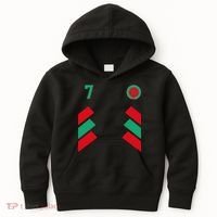 Retro7 Moroccan Football Morocco Soccer Morocco Flag Pullover Hoodie Kids Hoodie thumb 0