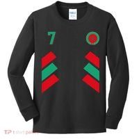 Retro7 Moroccan Football Morocco Soccer Morocco Flag Pullover Hoodie Kids Long Sleeve Shirt thumb 0