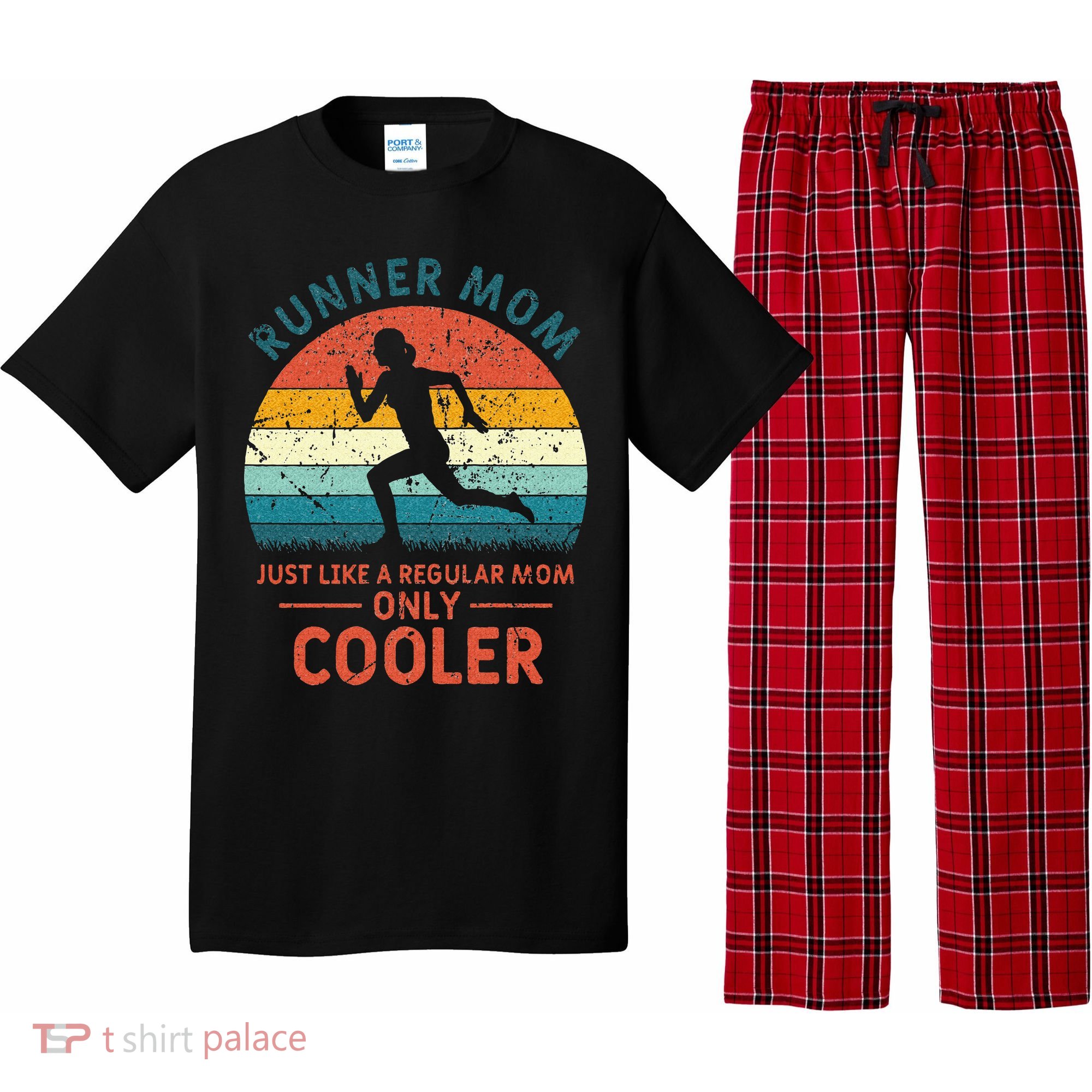 Runner Mom Funny Marathon Running Jogging Mothers Day Pajama Set