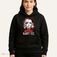 Resting Murder Face Scary Horror Character Halloween Costume Hoodie thumb 5